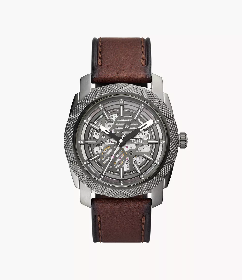 FOSSIL MACHINE AUTOMATIC BROWN LEATHER