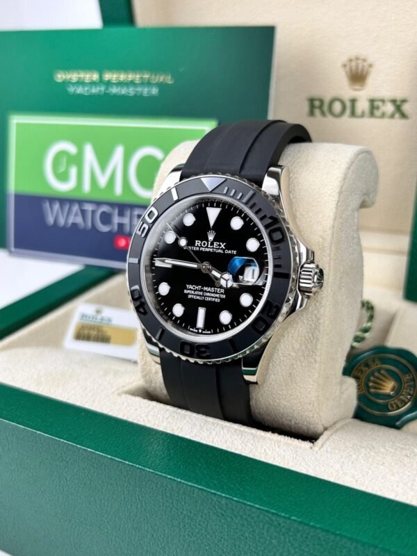 ROLEX YACHT MASTER OYSTER FLEX (BLACK SILVER) - Image 6